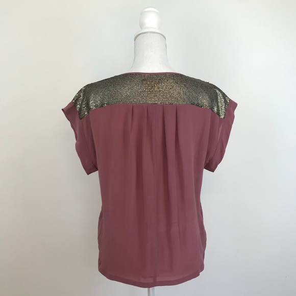 Stitch-Fix Skies Are Blue 100% Silk Sequin Blouse - Picture 6 of 8